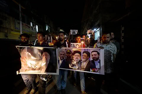 Shiite Muslims during a candlelight vigil